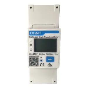 Medidor de Energía Monofásico Chint <span class=keywords><strong>DDSU666</strong></span> 230V 60A 80A RS485 Modbus Versión en Inglés, Medidor de Energía Bidireccional para Riel DIN - Product Image 1