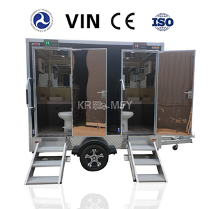 Toilettes préfabriquées temporaires portables pour chantier de construction 2025, bloc de toilettes individuel avec cabines de douche - Product Image 3