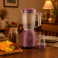 Blender électrique pour usage domestique avec pot en PC incassable de 1,5 L et bouton de commande à 3 vitesses variables