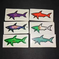 Yüksek kalite ile en iyi satış hızlı teslimat Paul ve köpekbalığı Sticker köpekbalığı bayrağı çıkartması katı dekoratif çıkartmalar