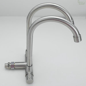 <span class=keywords><strong>Robinet</strong></span> de cuisine <span class=keywords><strong>mural</strong></span> à <span class=keywords><strong>double</strong></span> poignée, eau froide, chrome, S06, <span class=keywords><strong>double</strong></span> <span class=keywords><strong>sortie</strong></span>, tuyaux pivotants, <span class=keywords><strong>robinet</strong></span> de cuisine à eau froide unique - Product Image 3