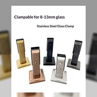 Support de fixation sans perçage pour garde-corps en verre en acier inoxydable 813 mm, accessoire de garde-corps en verre pour piscine à montage au sol
