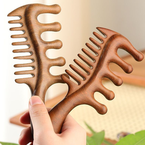 Factory Wholesale <strong>Ladies</strong> Double Tooth Meridian <strong>Comb</strong> Comfortable Scalp Acupressure Long Hair Massage Sandalwood <strong>Comb</strong> Fashion Home - Product Image 1