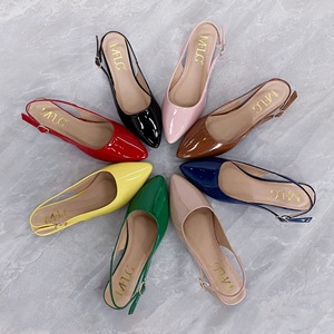 New Summer Women's Large Size PU Closed Pointed Toe Casual Flat Sandals Breathable Slingback Strap S - EU Size 35