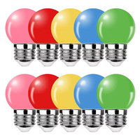 Ampoule LED 1W G45 en Aluminium, prix d'usine, rouge, bleu, vert, couvercle multicolore, éclairage d'ambiance décoratif