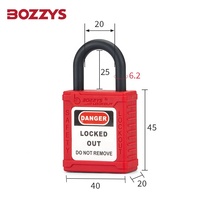 Cadenas de verrouillage de sécurité isolé à anse en nylon de 25mm avec clé principale pour le verrouillage/étiquetage de l'isolation électrique