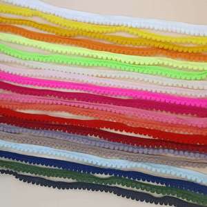 35 couleurs, largeur 1 cm, bordure élastique à petits pompons, diamètre de la boule 6 mm, dentelle chenille pour accessoires de vêtements de table - Product Image 1
