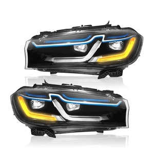Phare avant BMW F15 pour BMW X5 F15 2014-2018, ensemble de phares LED, mise à niveau style <span class=keywords><strong>2023</strong></span>, lentille de projecteur, DRL séquentiel - Product Image 6
