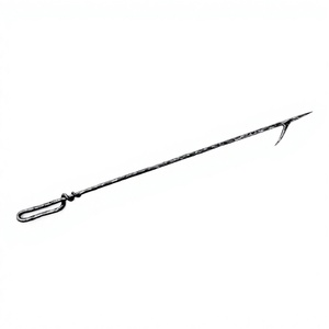 Pique à foyer en fer avec poignée à boucle et pointe effilée pour foyers à bois et foyers extérieurs, usage extérieur en jardin - Product Image 1