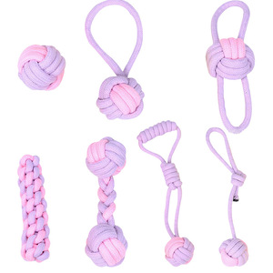Vente chaude <span class=keywords><strong>corde</strong></span> de coton résistant aux morsures jouet à mâcher molaire propre dent <span class=keywords><strong>corde</strong></span> <span class=keywords><strong>noeud</strong></span> balle pour chiens et chats fournitures pour animaux de compagnie ensemble de jouets - Product Image 1