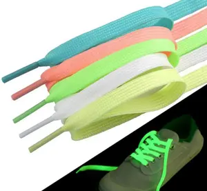 Плоские Светящиеся в темноте кроссовки шнурки светящиеся флуоресцентные шнурки для обуви