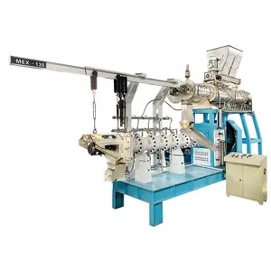Pet floating fish feed pellet extruder aquatic animal feed extruding machine price