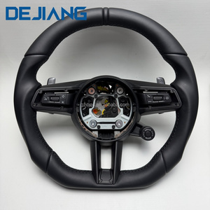 Volante Deportivo de Cuero Negro de Alta Calidad OEM para <span class=keywords><strong>Porsche</strong></span> CARRERA GT 991 <span class=keywords><strong>911</strong></span> 992 <span class=keywords><strong>Porsche</strong></span> Cayenne Coupe, Nueva Actualización - Product Image 1