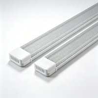 Plafonnier LED 4FT IP54 pour salle blanche, boîtier en aluminium, diffuseur PC, DLC 6000K, grand angle, pour bureau et supermarché, IRC90