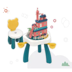 Stem prescolare educativo 177 pezzi Building Blocks tavolo plastica Building Block giocattoli scrivania per bambini Set di giocattoli fai da te - Product Image 1