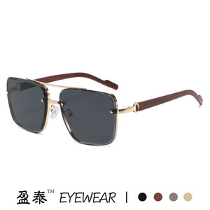 Yingtai Eyewear Metal <b>Square</b> Frame <b>Sunglasses</b> Gold UV400 Men Driving - Product Image 3
