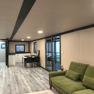 Tamamen mobilyalı katlanabilir <span class=keywords><strong>h</strong></span>ızlı inşa lüks mobil prefabrik prefabrik ev kiti genişletilebilir konteyner sera üçgen çatı - Product Image 3