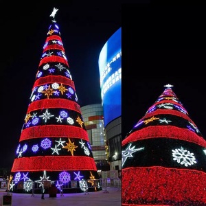 High Quality Customizable Size Luxury Pre-Lit PET Artificial Plastic Christmas <b>Tree</b> and Decorations with <b>LED</b> <b>Lighting</b> Ornament - Product Image 3