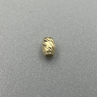 Proveedor de Joyería de Oro Au750 18k 18 Quilates, Cuentas de Oliva, Cuentas Espaciadoras Láser, Fornituras para Collares, Pulseras y Tobilleras DIY