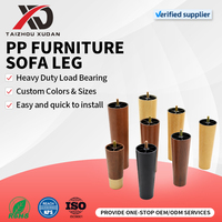 Pieds de canapé coniques modernes en plastique XUDAN avec finition grain de bois pour remplacement de meubles, armoires, tables et projets de lits