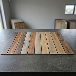 Wooden Floor Tile Matte Finish Wood Texture Glazed Ceramic Interior <b>Wall</b> and Floor Tiles 10mm Thick Acid-Resistant - Product Image 2
