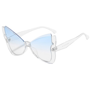 Butterfly Half Rim <b>Sunglasses</b> Women <b>Gradient</b> Lenses UV400 Casual Fashion Adult - Product Image 5