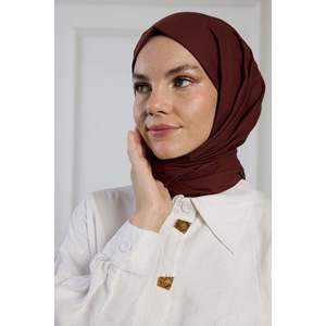 Écharpe en pur coton - Chocolat - Chocolat - Product Image 1
