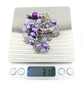 Perle violette perle croisière lanières <span class=keywords><strong>porte</strong></span>-clés <span class=keywords><strong>porte</strong></span>-clés <span class=keywords><strong>cou</strong></span> sangles collier - Product Image 5