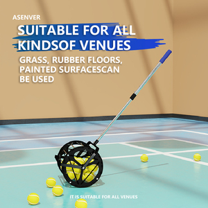 ASENVER Collecteur de balles de tennis automatique, récepteur de balles professionnel, équipement d'entraînement, cadre multi-balles - Product Image 2