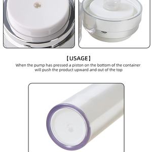 Flacon pompe sans air personnalisé en plastique AS avec bouchon, 30ml, 50ml, 100ml, 120ml, 250ml, pour emballage cosmétique et soins de la peau - Product Image 5