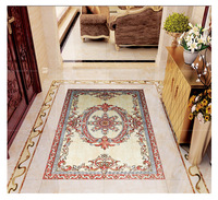 Carrelage de sol en porcelaine cristal personnalisé au design luxueux Motif de carreaux de tapis en céramique 3D