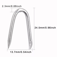 Double Brad Polished Stainless Steel Curved Staples 3-Year Warranty ISO9001 Certified OEM/ODM Available Various Ring Spiral
