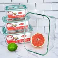 Boîte à lunch bento en verre borosilicate de haute qualité, compatible micro-ondes, congélateur, lave-vaisselle, étanche, portable, écologique, avec couvercles pour bébé