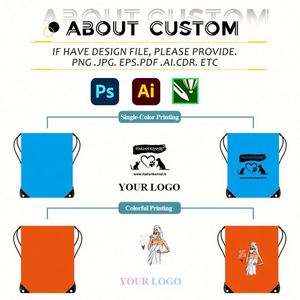 Wholesale Custom Logo Plain Polyester Eco Friendly Nylon Carry <b>Backpack</b> Sport Gift <b>Drawstring</b> Bag Promotional - Product Image 3