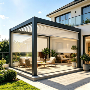 Gazebo Motorizado Exclusivo para Restaurantes Comerciales, de Aluminio Resistente con Recubrimiento en Polvo, para Exteriores, Apto para Todo Clima - Product Image 2
