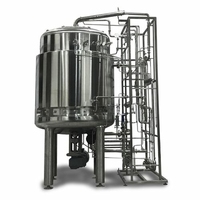 Réacteur en verre 50L avec agitateur automatique pour résine polyester, projets chimiques clés en main, revêtement, engrenages, roulements, moteurs, colle thermofusible