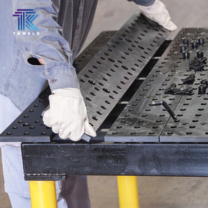 โต๊ะเชื่อมหุ่นยนต์ TKweld 3000*1500*200 มม. แบบ 2D 3D ทำจากเหล็กหล่อสีดำ สำหรับสถานีบัดกรีในโรงงาน ได้รับการรับรองมาตรฐาน CE ใหม่ - Product Image 2