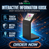 Kiosco Interactivo de 43 Pulgadas con Pantalla Táctil, Directorio Digital 4K, de Pie, para Centros Comerciales y Comercios Minoristas