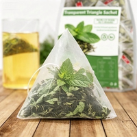 BORUN Thé Vert Menthe en Sachets Pyramidaux 90g (30 sachets de 3g) – Infusion Florale Apaisante Contre la Fatigue, Réduit l'Excès de Graisse, Rafraîchit l'Haleine, Apaise