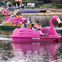 Fournisseur chinois d'équipement de parc d'attractions aquatique 2 places 4 places Flamingo Duck Swan Pedal Boat BBQ Boat à vendre