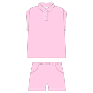 2025 New Style Casual <strong>Boys</strong> Clothing Sets Cotton Woven Short Sleeves Pants with Stand-<strong>Up</strong> Collar Solid ODM &amp; OEM Service Baby <strong>Boys</strong> - Product Image 2