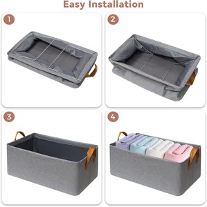 Wardrobe Clothes Organizer for Jeans, Upgraded Drawer Organizers for Clothing with Handle Foldable, Drawer Clothes Organizers - Product Image 3