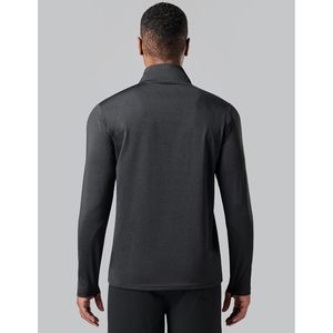 FOXA – Pull à col zippé pour homme, manches longues, veste athlétique ajustée, performance, entraînement, course à pied, léger, en polyester - Product Image 6