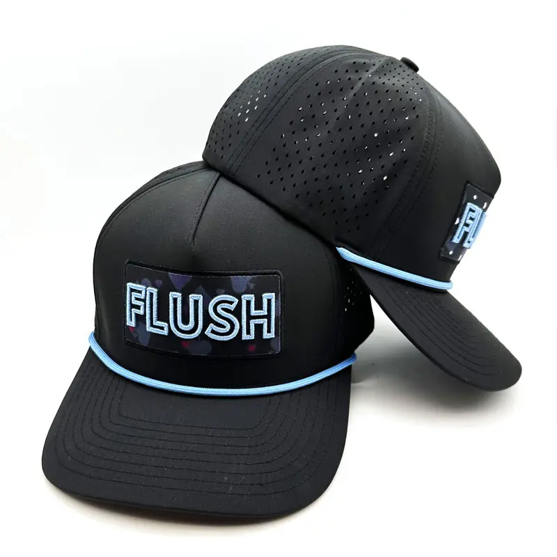 Melin-Sombrero impermeable para papá, gorra de camionero de 5 paneles, parche de cuero personalizado, logotipo bordado 3D, gorra de béisbol, sombreros de golf con cuerda