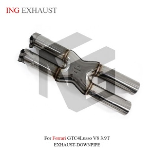 Échappement Cat-Back en acier inoxydable ING pour <span class=keywords><strong>Ferrari</strong></span> GTC4Lusso 3.9T V8 2016-2020 |   Système de silencieux à montage direct par boulons - Product Image 6
