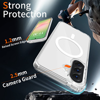 Étui magnétique transparent pour Samsung Galaxy A57 Series, antichoc, anti-traces de doigts, coque de protection transparente en TPU+PC