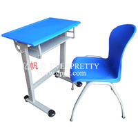 Chaise d'étude moderne et durable pour salle de classe, avec plateau porte-stylos et tiroir, structure métallique, pour un seul élève