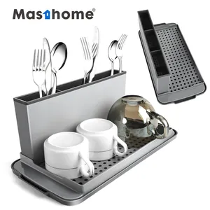 Kitchen Knife Fork Spoon Dish Drying Sink Rack Space Saver Sink Storage Draining Dishes Drying Racks