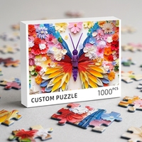 Puzzle personnalisé de 1000 pièces, processus de découpe de précision, finition de surface en velours gaufré, puzzle personnalisable de haute qualité
