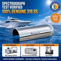 Embout de garde-corps en acier inoxydable 316 poli miroir HAICE 58x48x19mm pour bateaux, yachts et équipements marins